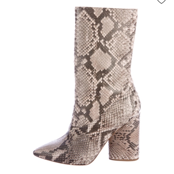 snakeskin yeezy boots
